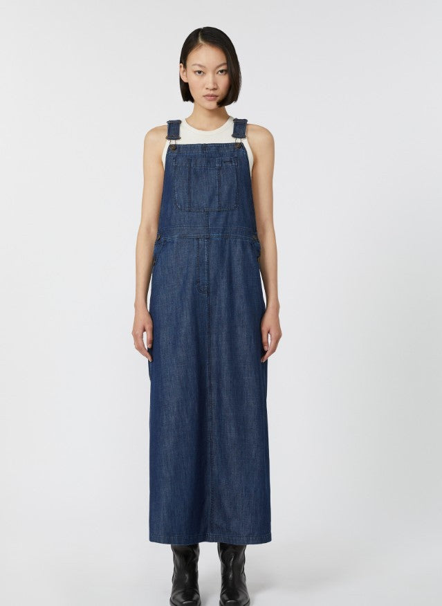 Weekend Denim Overall Dress With Adjustable Straps