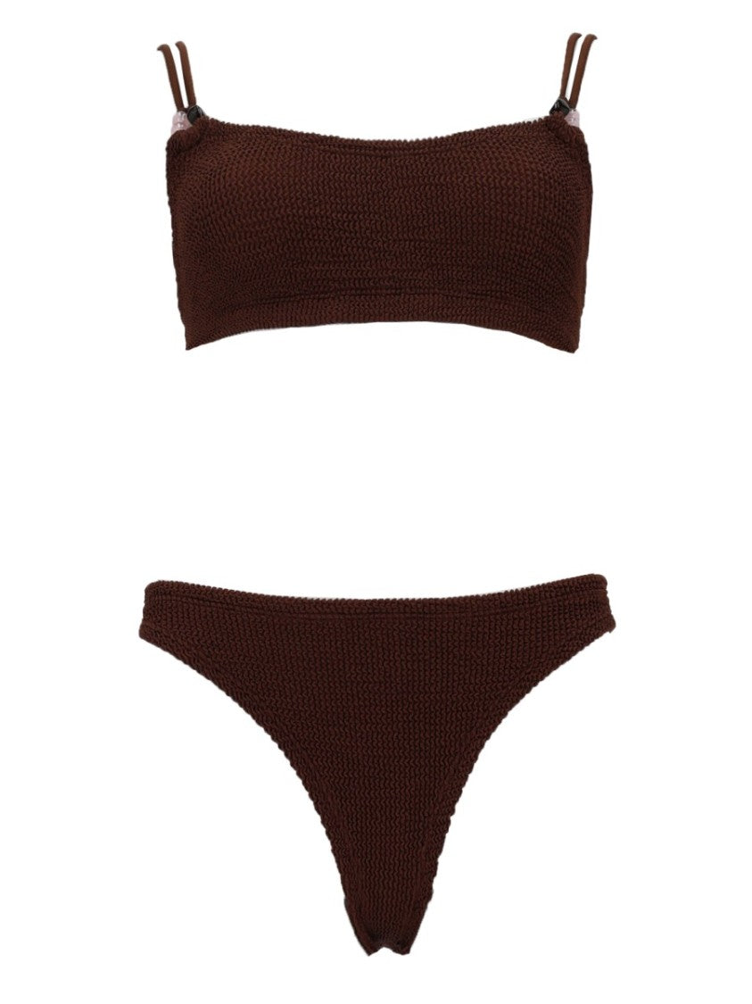 Hunza G Cassie Bandeau Ribbed Bikini Set