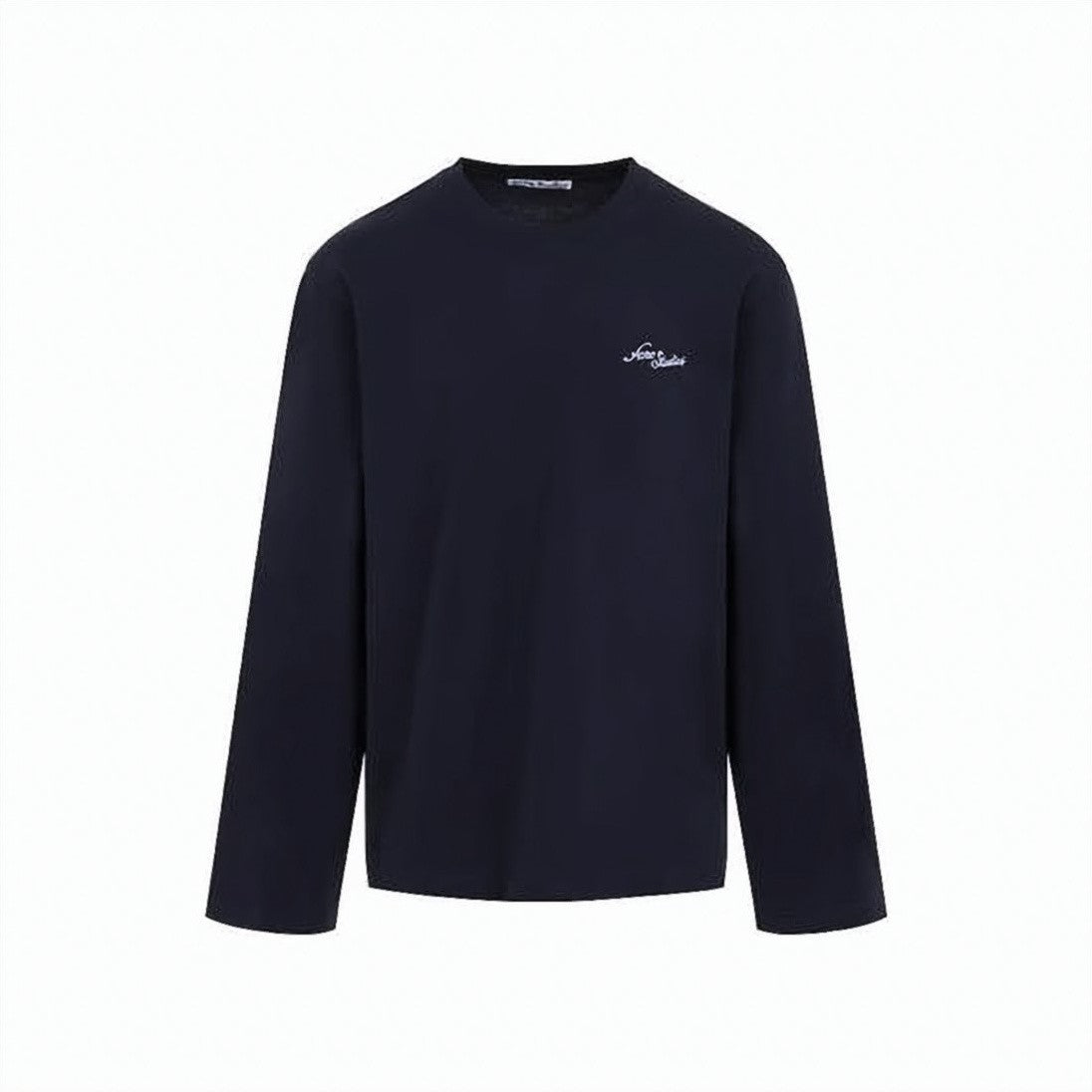 Acne Studios Long-Sleeve Minimalist T-Shirt With Embroidered Logo