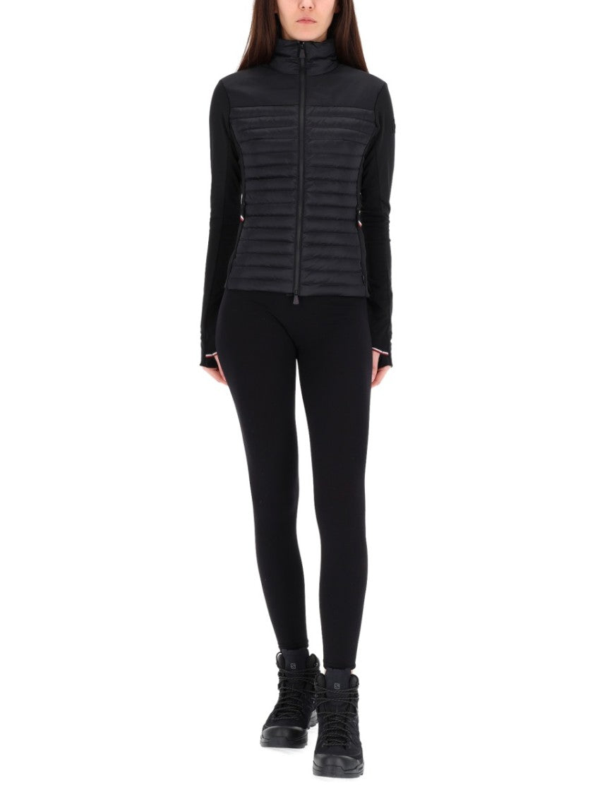 Moncler Grenoble Black Padded Fitted Polyester-Blend Cardigan