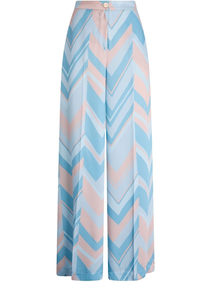 Liu Jo Wide-Leg Pants With Chevron Pattern