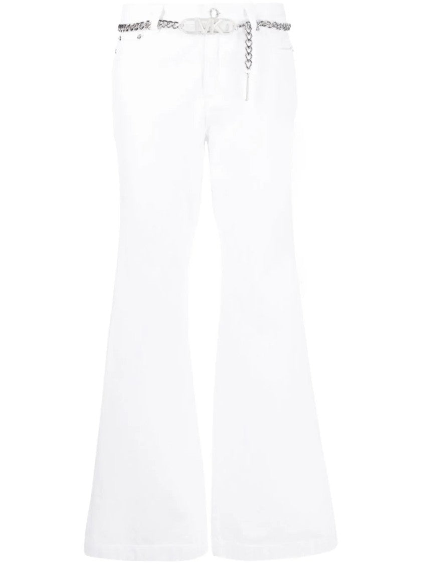 Michael Kors Flare Chain Belt Denim Jean
