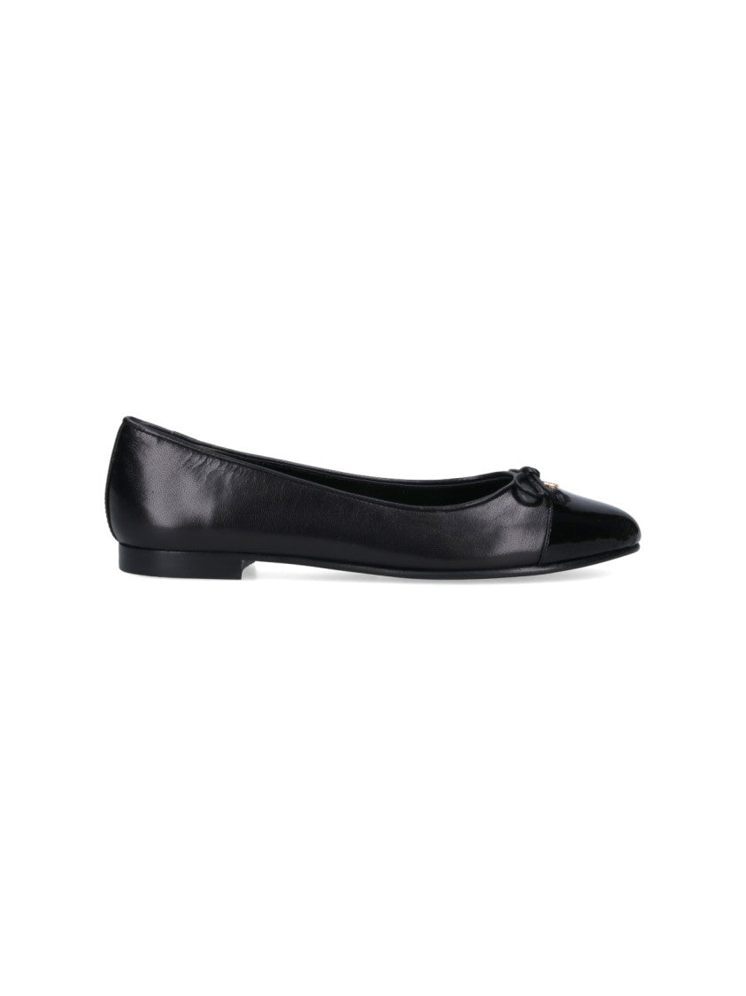 Tory Burch Logo' Ballerinas – Black