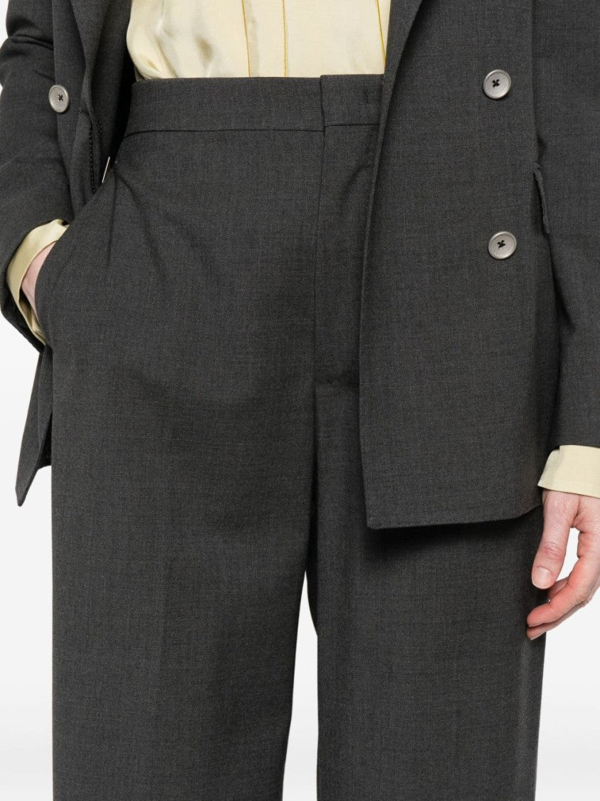 Tagliatore Double-Breasted Tailored Jacket In Dark Anthracite