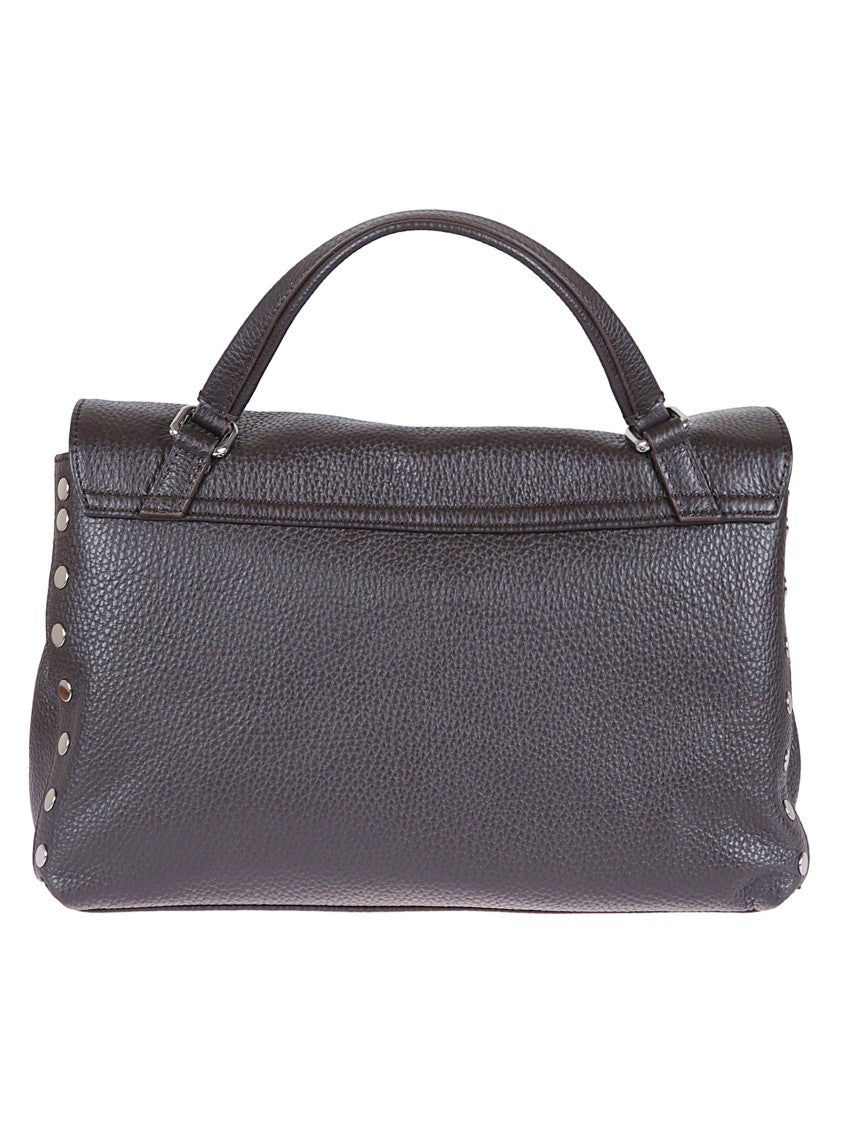 Zanellato Textured Calfskin Shoulder Bag With Twist Lock Closure