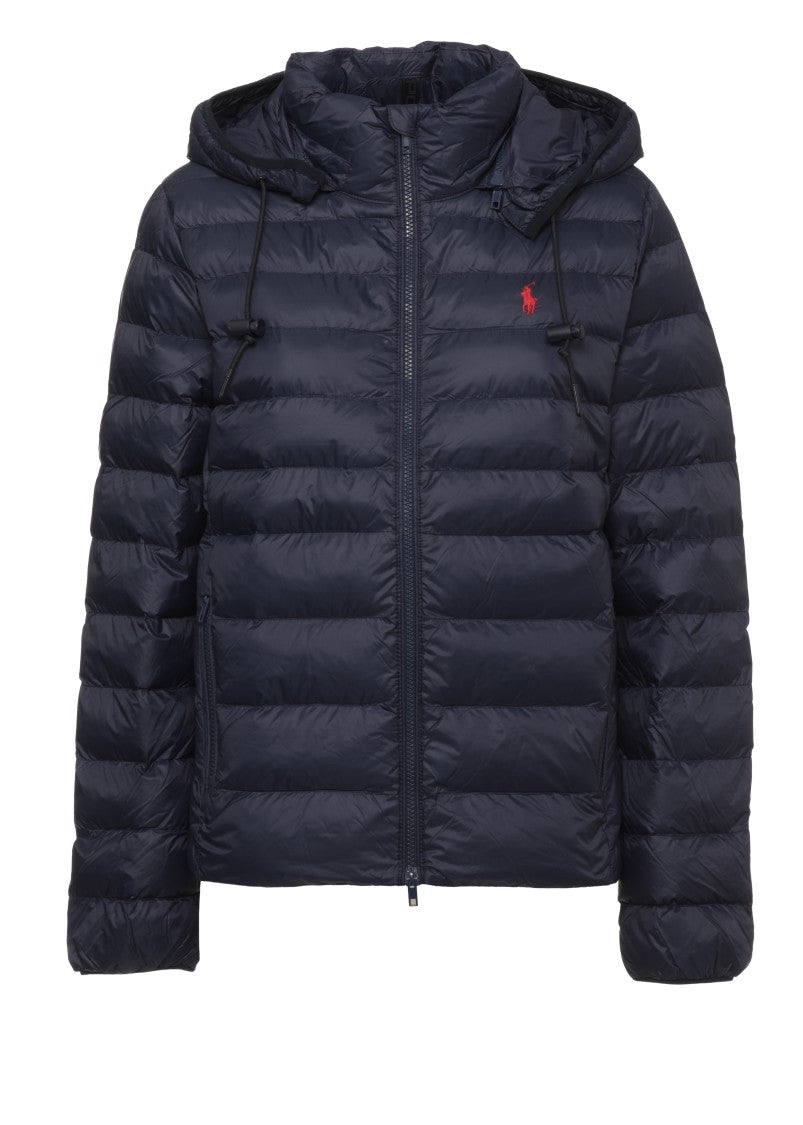 Polo Ralph Lauren Blue Quilted Removable Hood Down Jacket