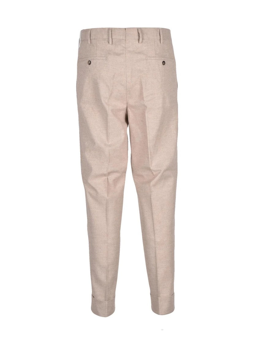L.B.M. 1911 Beige Stretch Cotton-Blend Chino Pants