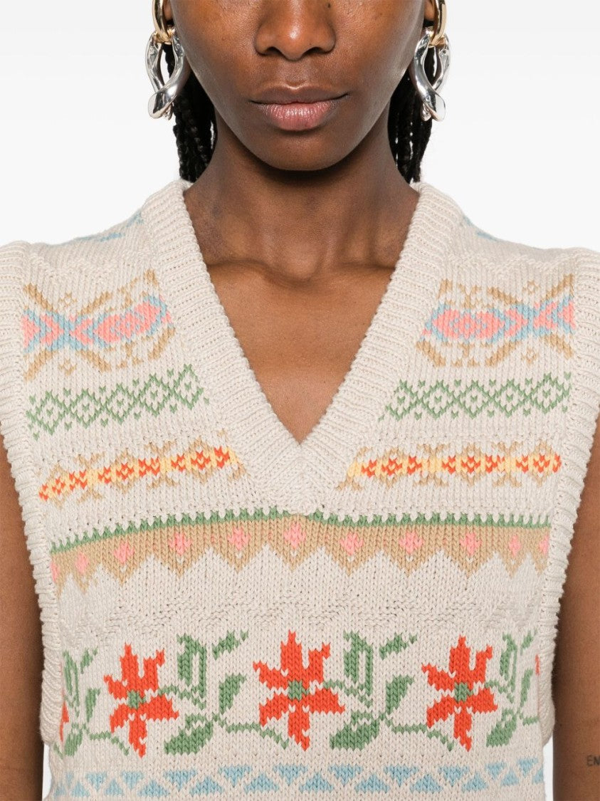 Filson Sleeveless Light Beige Cotton Vest