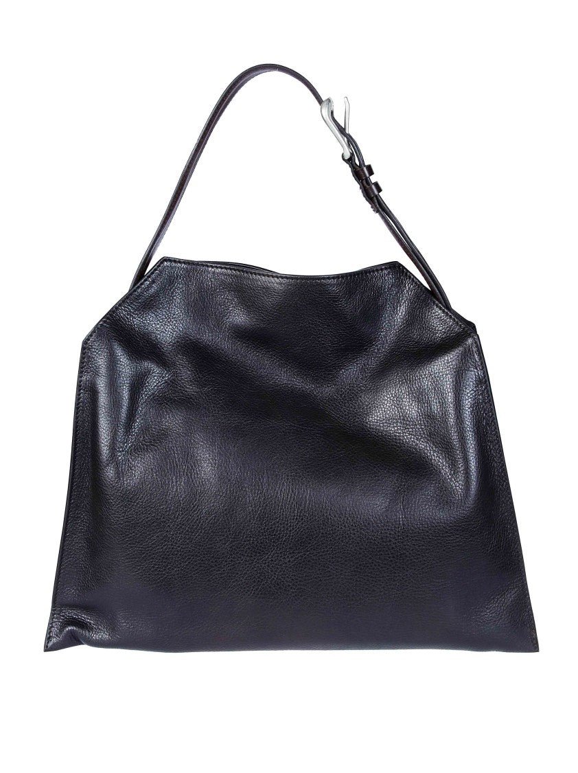 Orciani Trinity M Lagoon Textured Leather Shoulder Bag