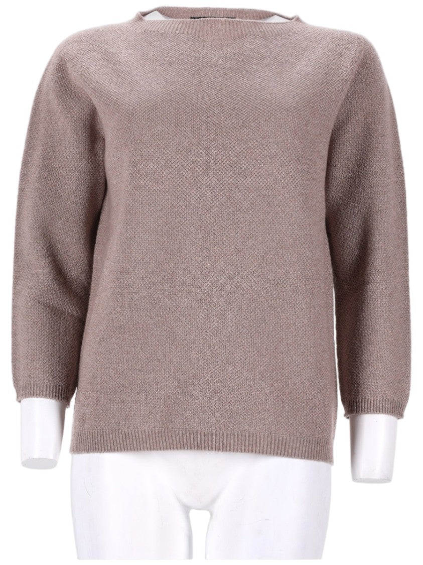 Fabiana Filippi Platinum Knit Sweater With Lurex Accents