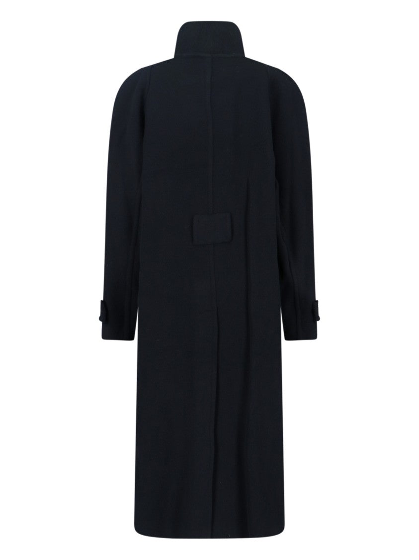 Low Classic Wool Twill Coat – Black