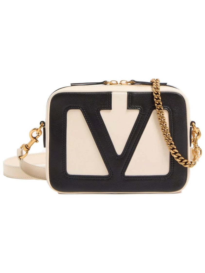 Valentino Garavani Cream Viva Superstar Logo Chain Bag