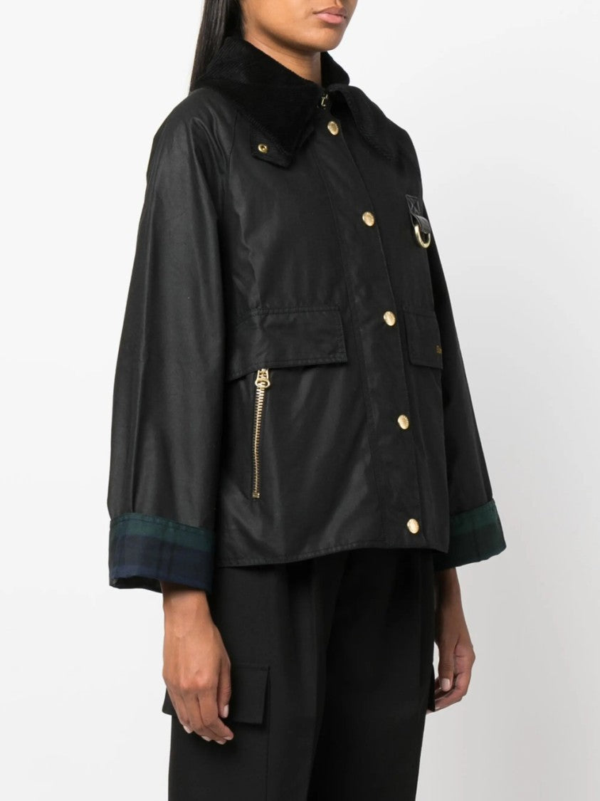Barbour Boxy Black Waxed Jacket