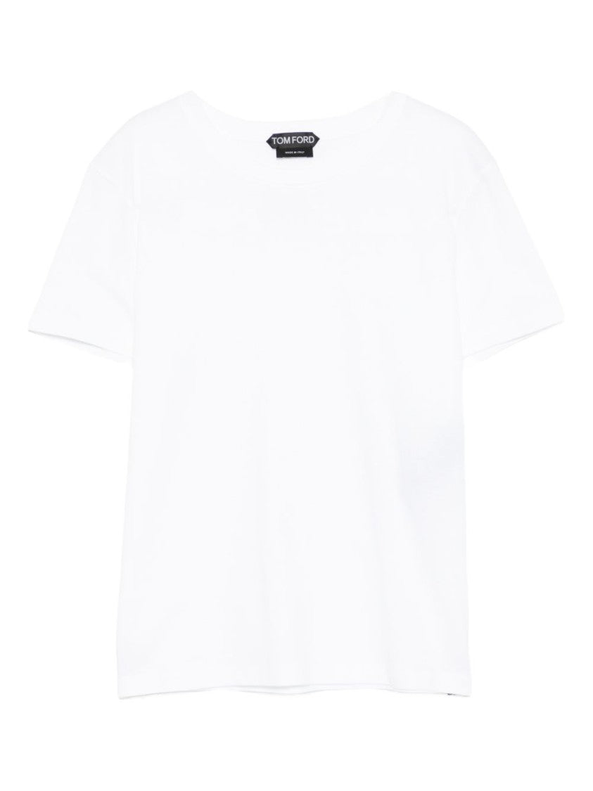 Tom Ford Ribbed Crewneck White T-Shirt