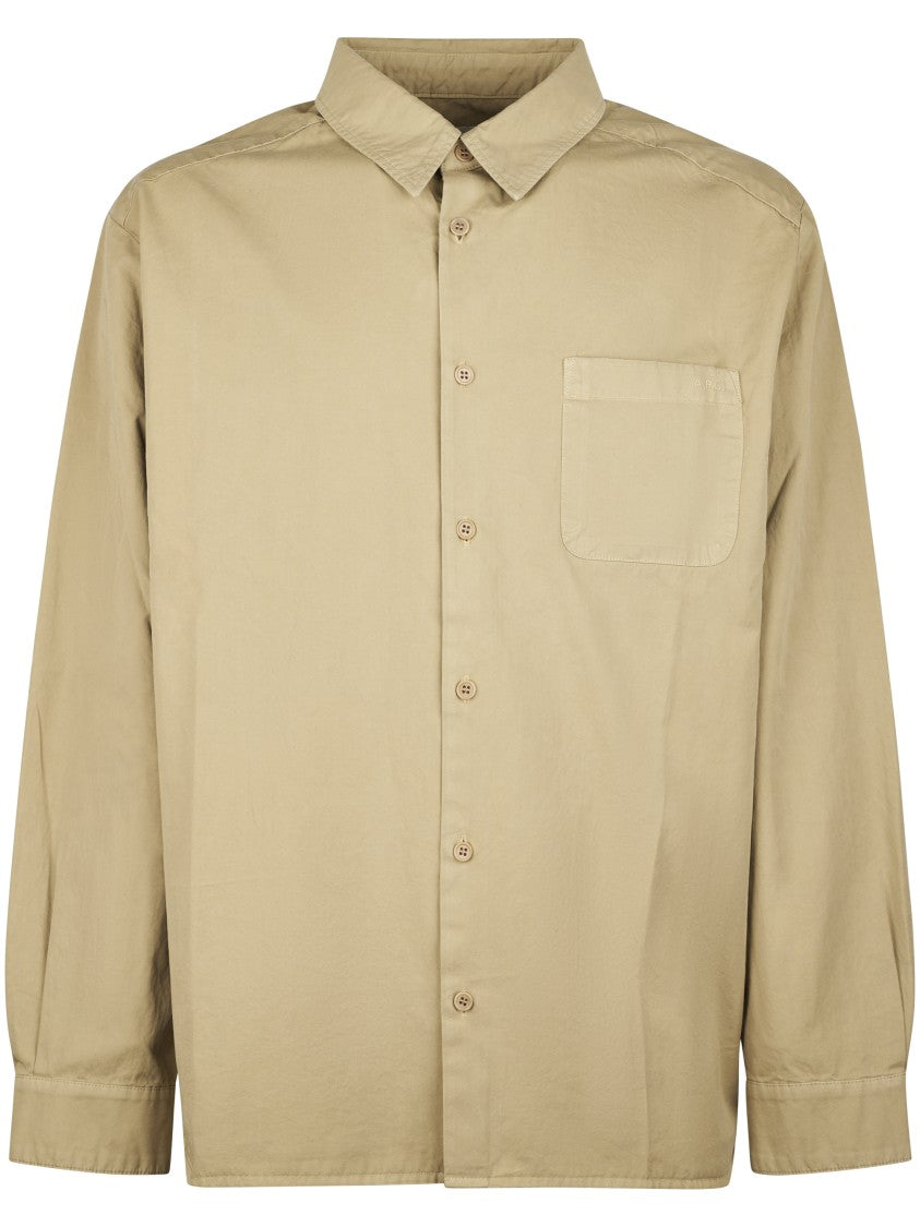 A.P.C. Relaxed-Fit Classic Collar Shirt With Logo Detail