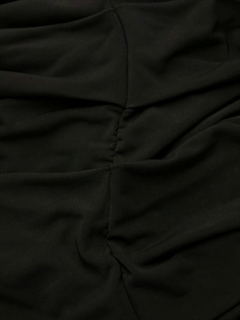 Off-White Short Off-White Dress With Cut-Out Detail And Asymmetrical Hem