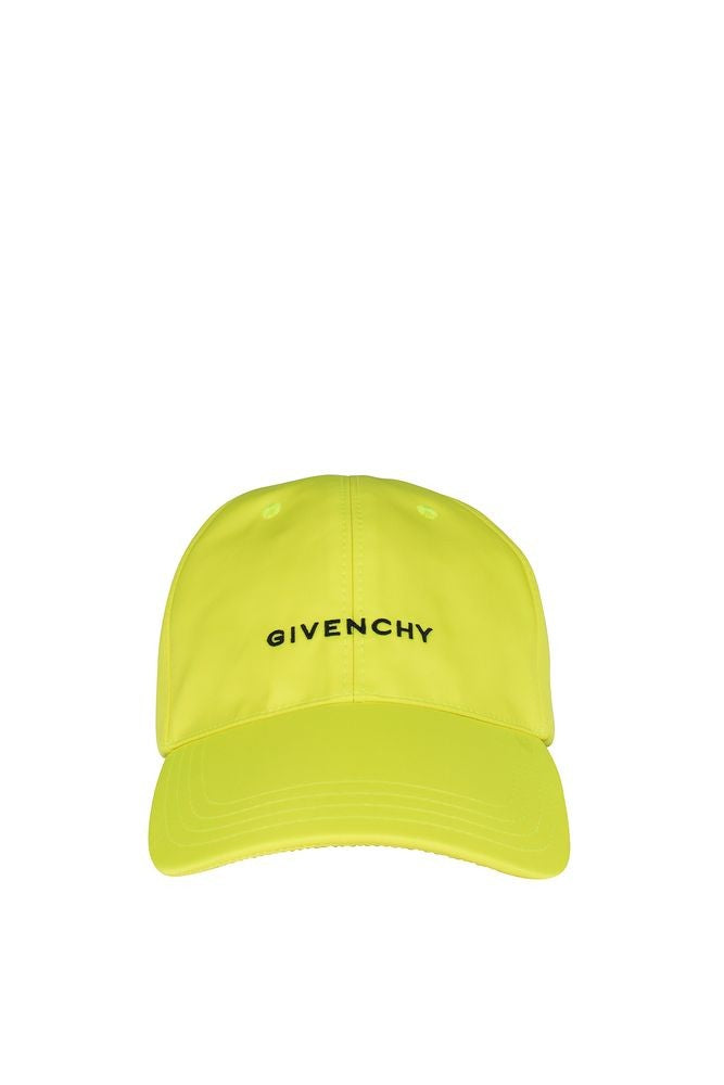 Givenchy Yellow Nylon Cap With Black Logos