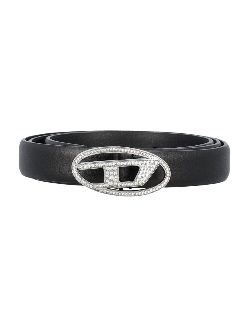 Diesel Black Refined Bovine Leather Belt