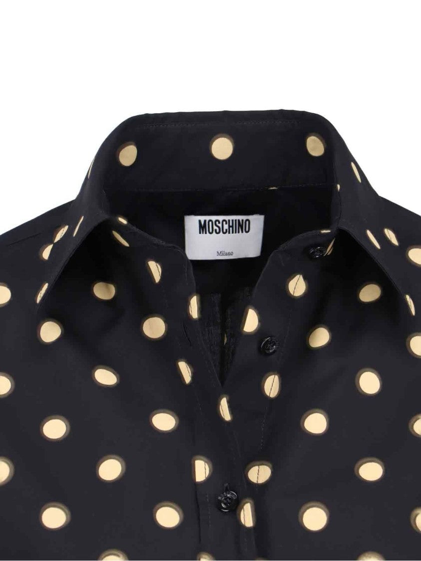 Moschino Polka-Dot Shirt – Black & Beige