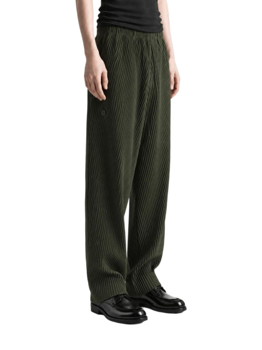 Homme Plissé Issey Miyake Diagonal Pleat Textured Wide-Leg Pants