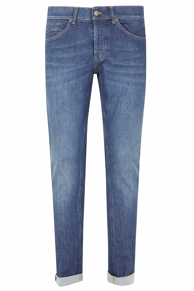 Dondup Blue Medium George Rolled Cuffs Skinny Pants