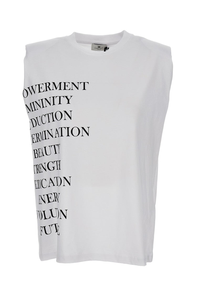 Elisabetta Franchi Oversized Padded-Shoulder T-Shirt