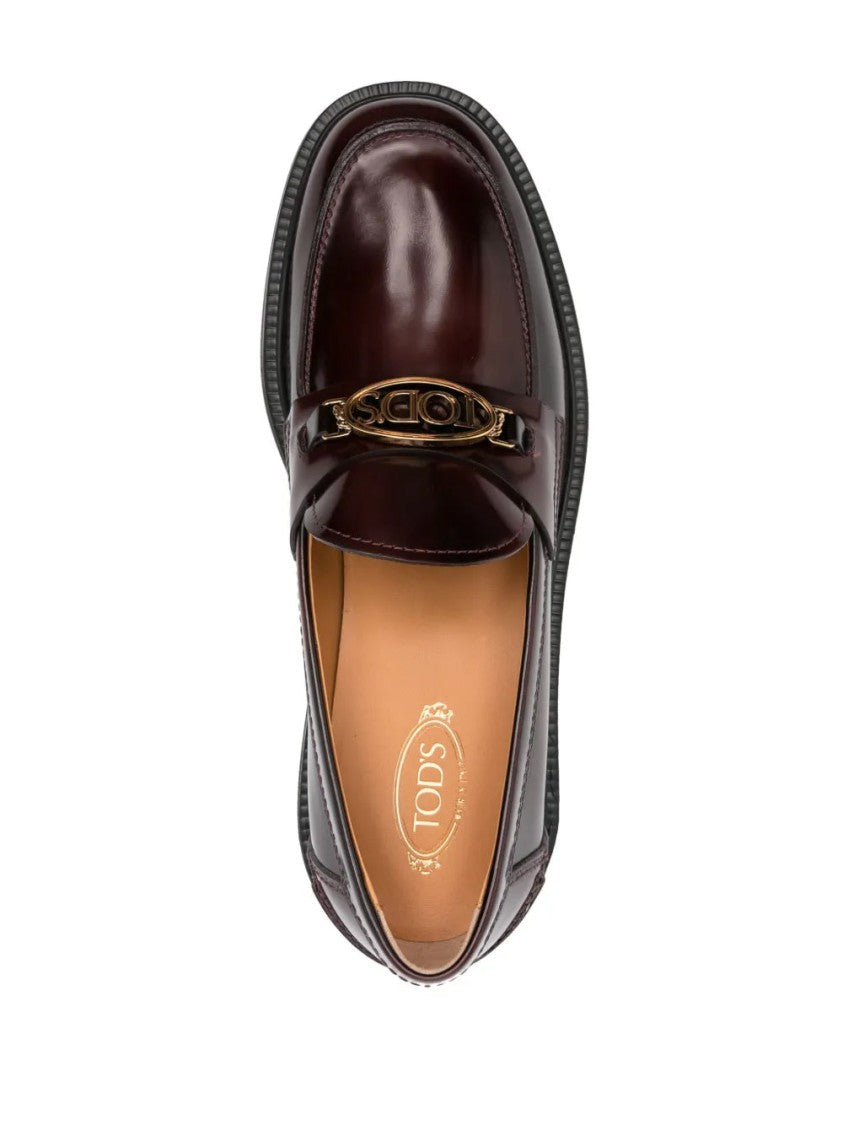 Tod's Glossy Cow Leather Loafers