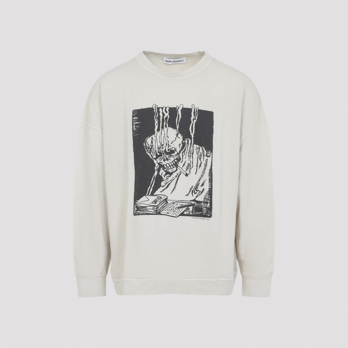 Our Legacy White Cotton-Linen Blend Sweatshirt