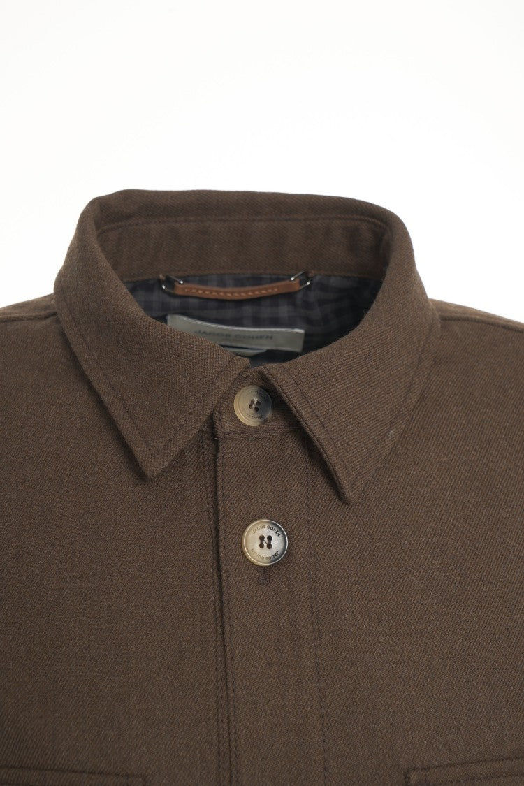 Jacob Cohen Utility-Inspired Overshirt With Classic Kent Collar And Buttoned Pockets