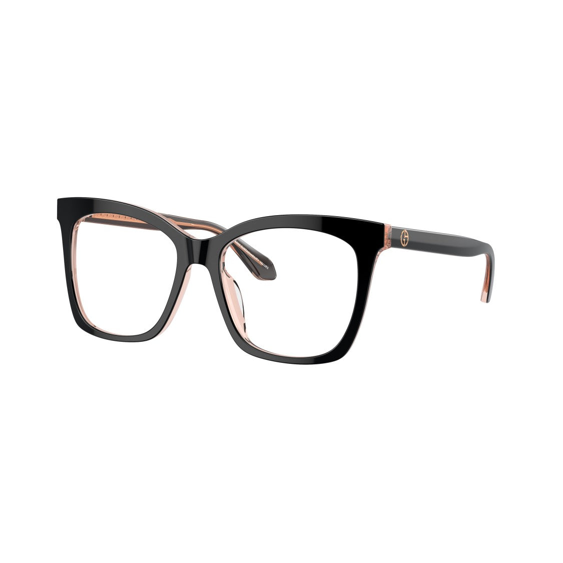 Giorgio Armani 0Ar7254u Bold Oversized Square Frame Eyeglasses With Contrasting Inner Arms