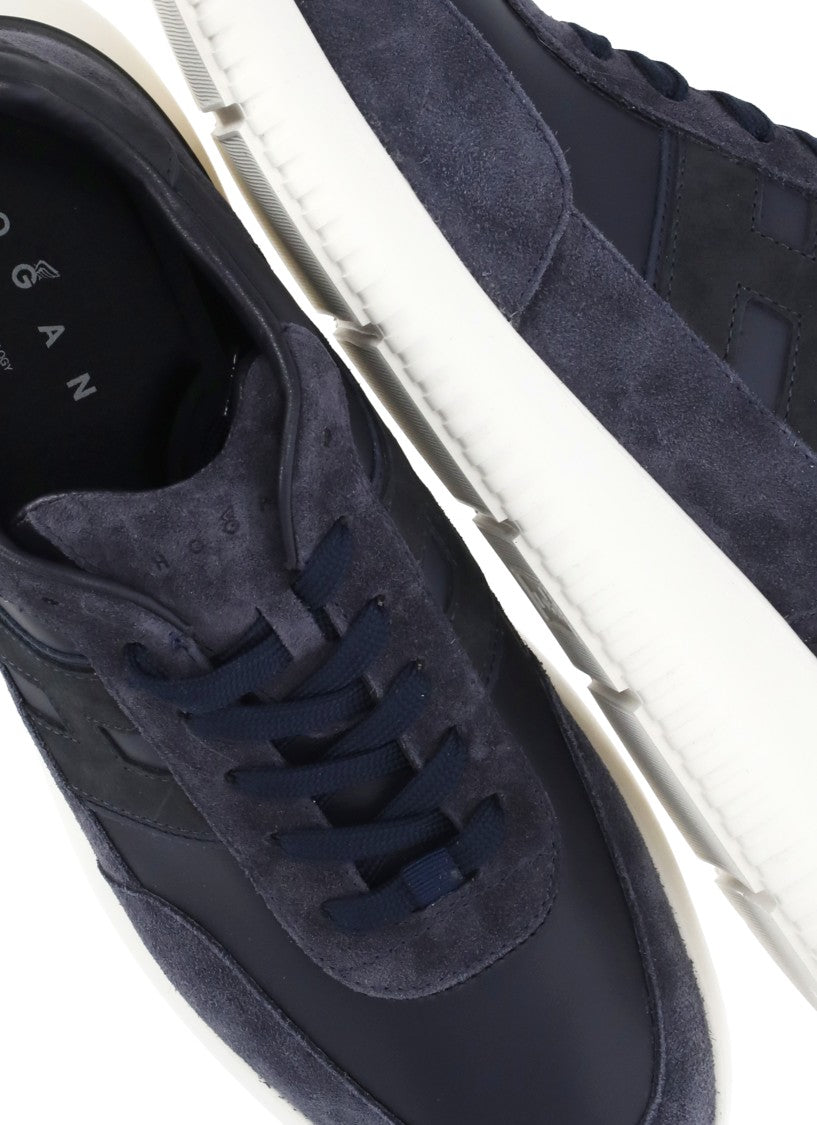 Hogan Blue Suede Low-Top Sneakers