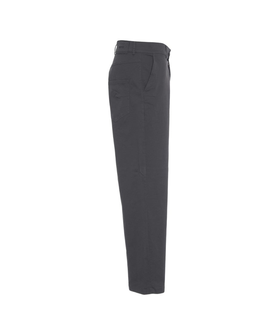 Grifoni Tailored Dark Grey Trousers With Straight Leg Cut