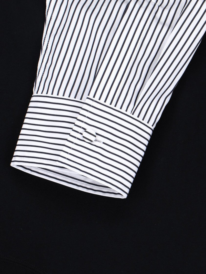 Jil Sander Black Layered Striped Long-Sleeve T-Shirt