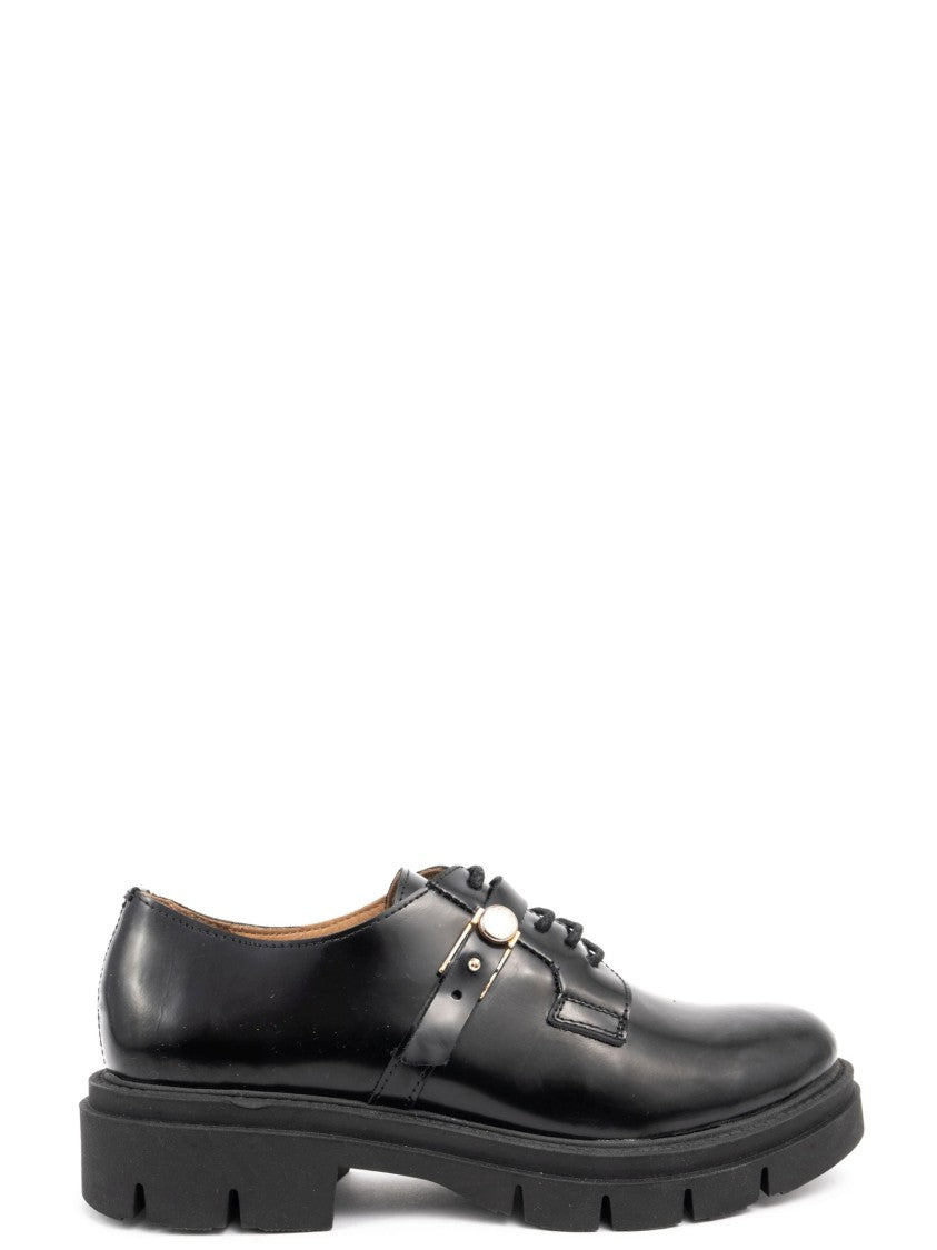 Sergio Moretti Black Cow Leather Loafers With Polished Finish