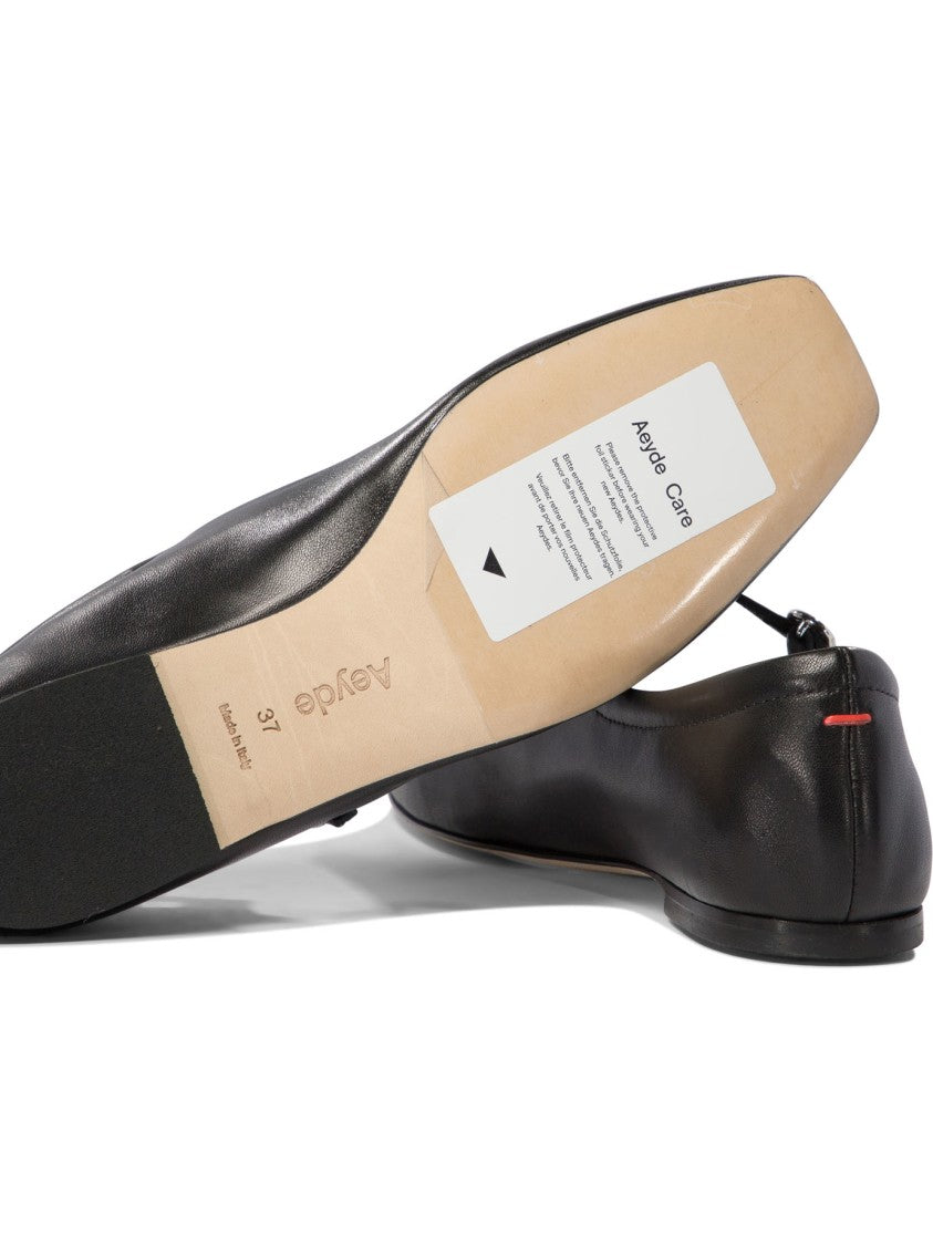 Aeydē Pointed Toe Ballerinas With Slim Instep Strap