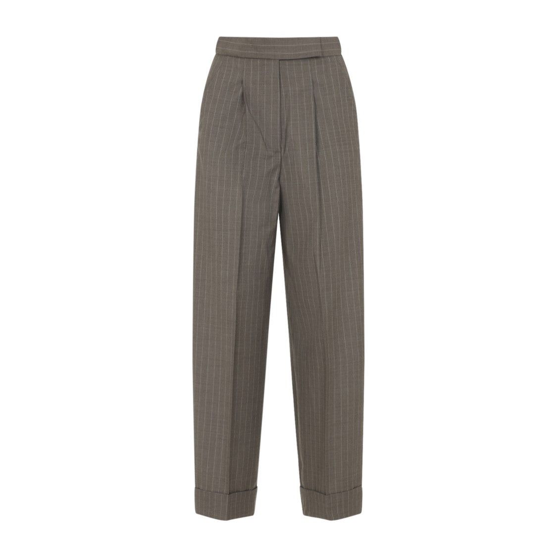 Max Mara Tailored Pinstripe Trousers With High Waist