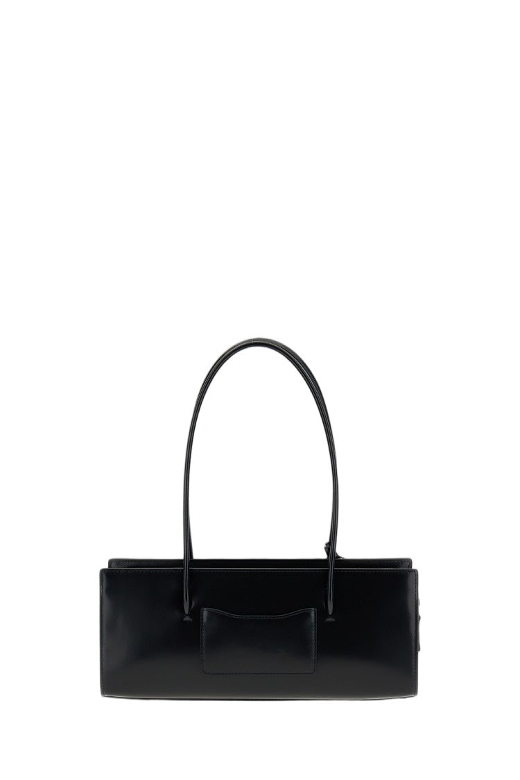 Marc Jacobs Brushed Leather Shoulder Bag With Magnetic Closure And Dual Compartments