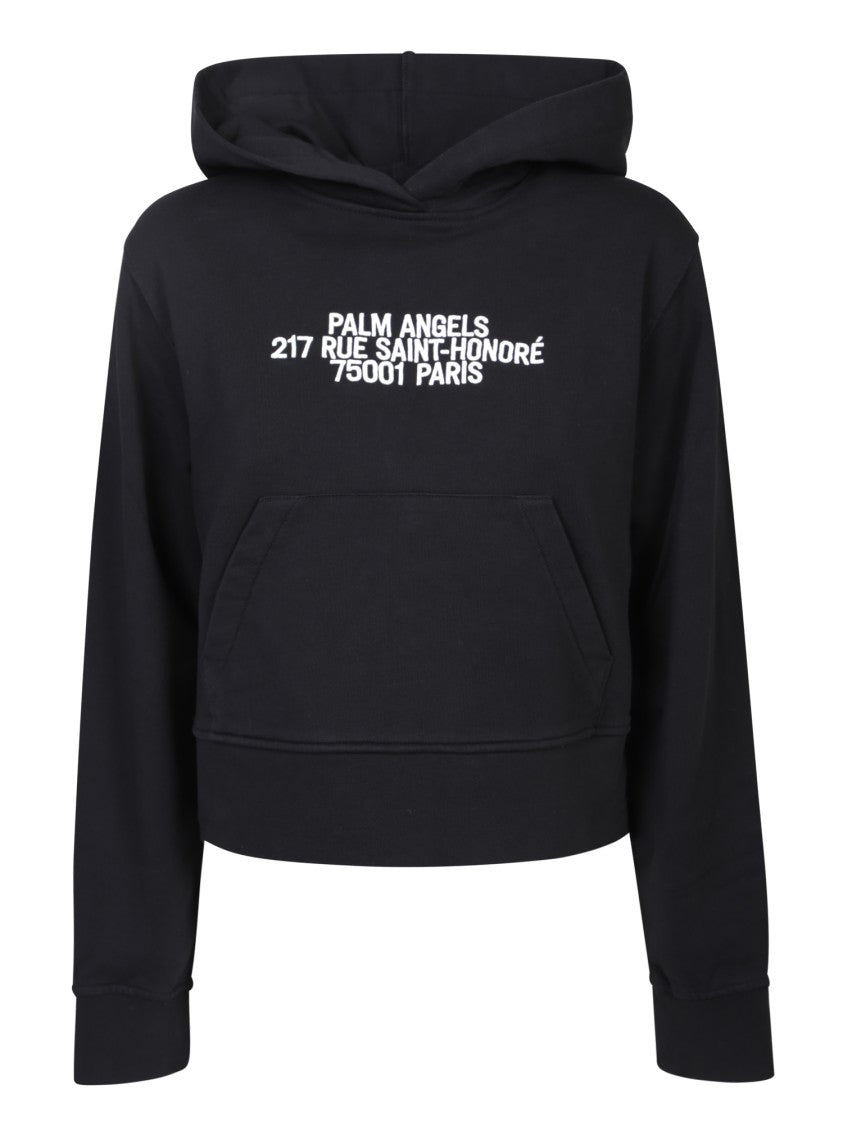 Palm Angels Black Cotton Hoodie