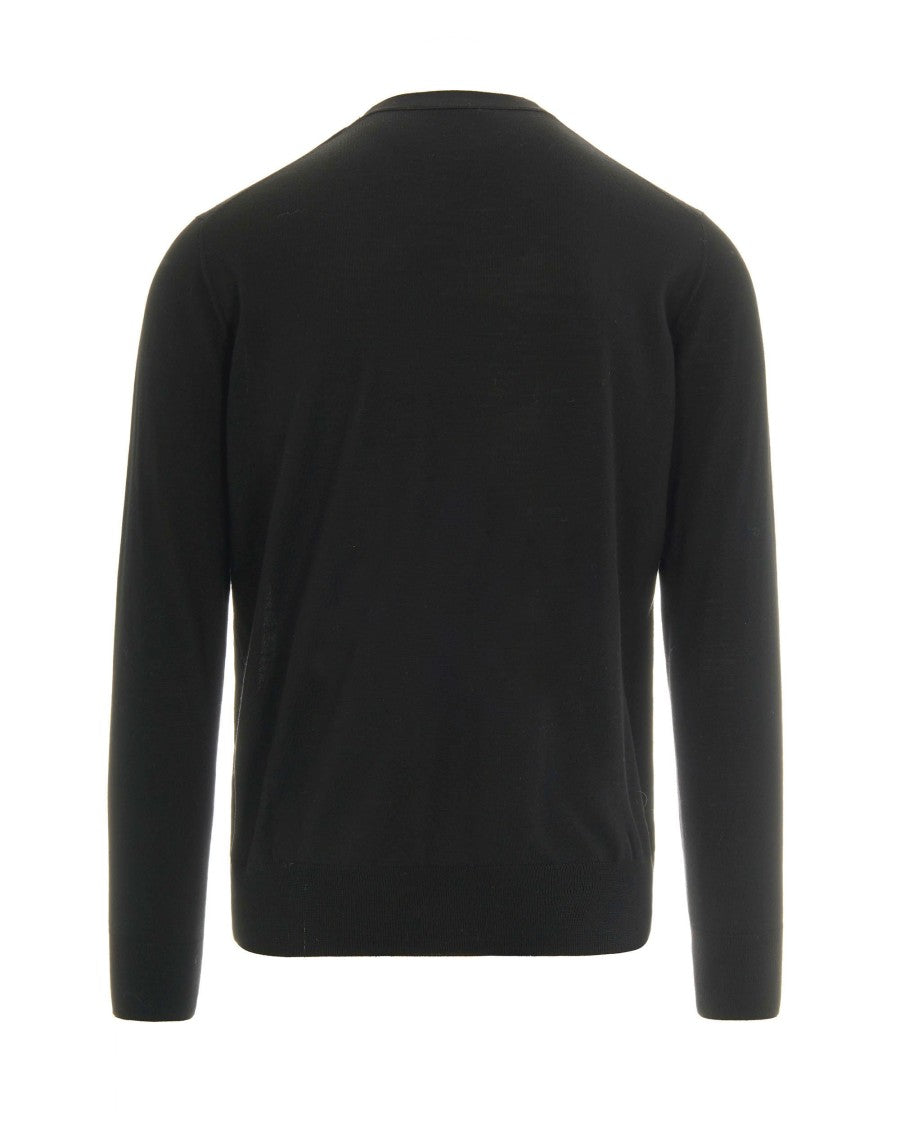 Paolo Pecora Black Wool Sweater