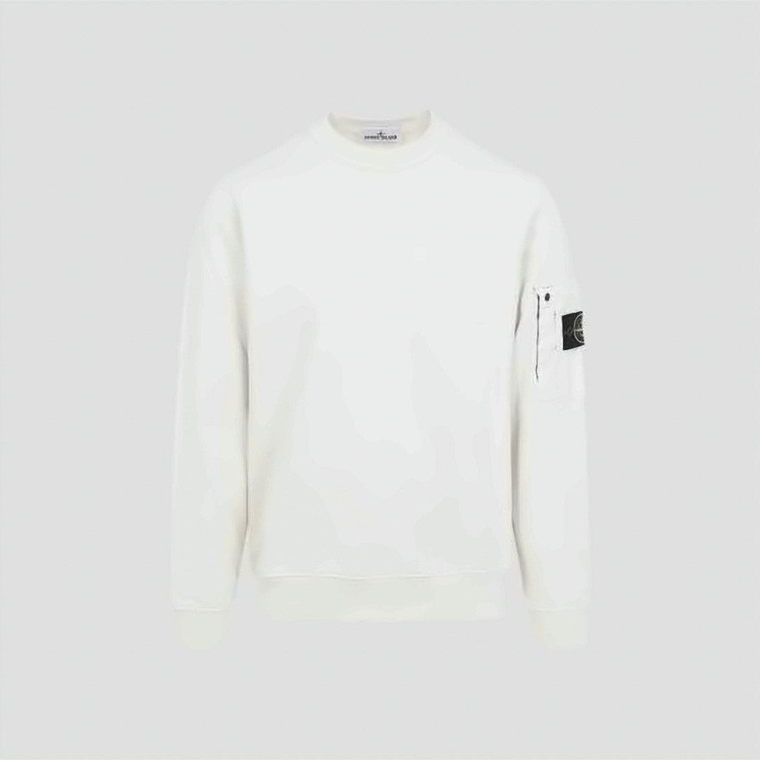Stone Island Cotton Fleece Crewneck Sweatshirt With Minimalist Design