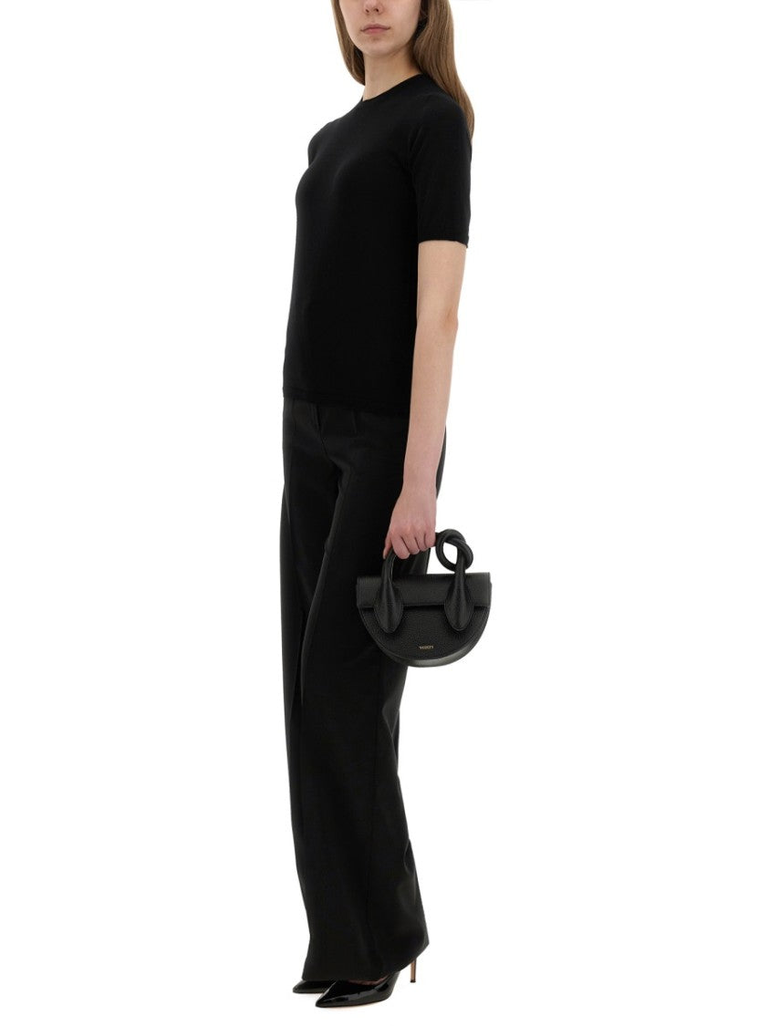 Max Mara Slim-Fit Short-Sleeve Knit Top In Fine Virgin Wool