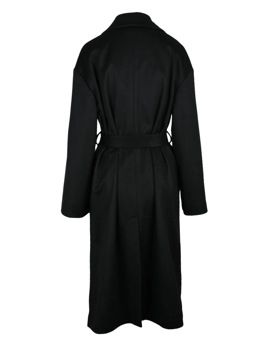 Barba Napoli Long Cashmere Coat - Black