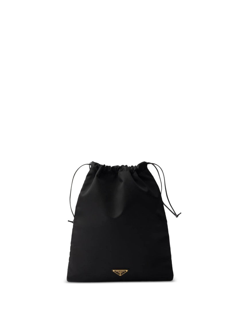 Prada Black Contenitore Minimalist Pouch Bag