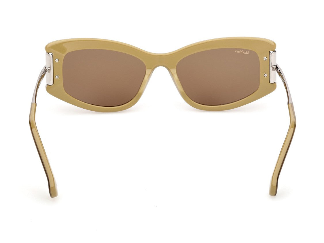 Max Mara Mm0189 Bold Oversized Square Angular Sunglasses