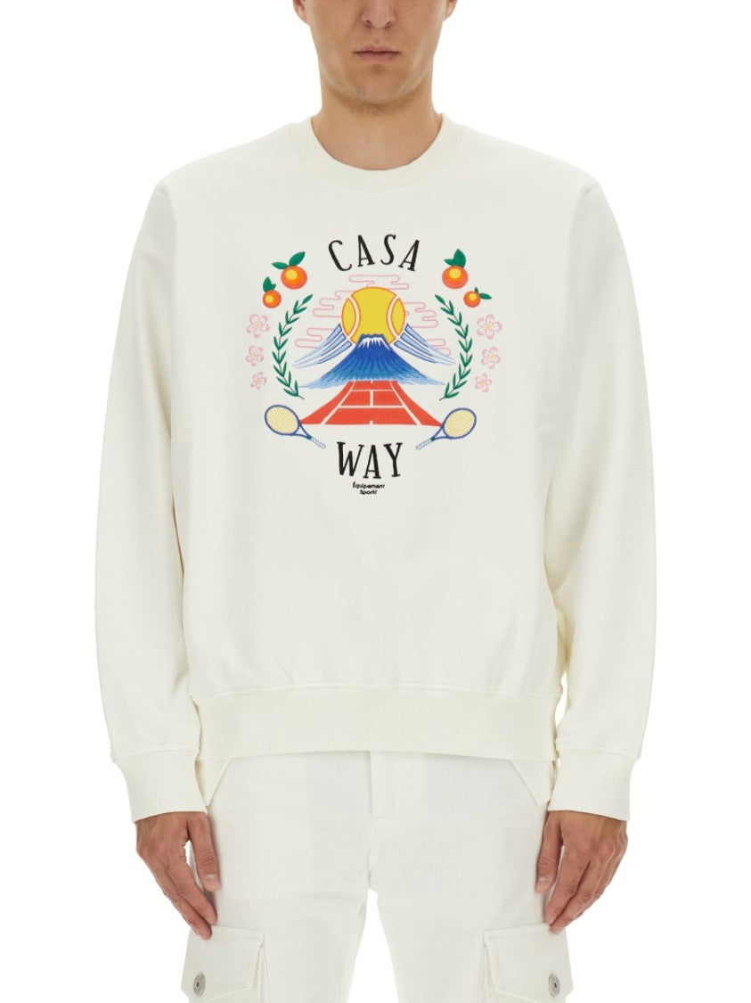 Casablanca Relaxed-Fit Sweatshirt With Mountain Embroidery