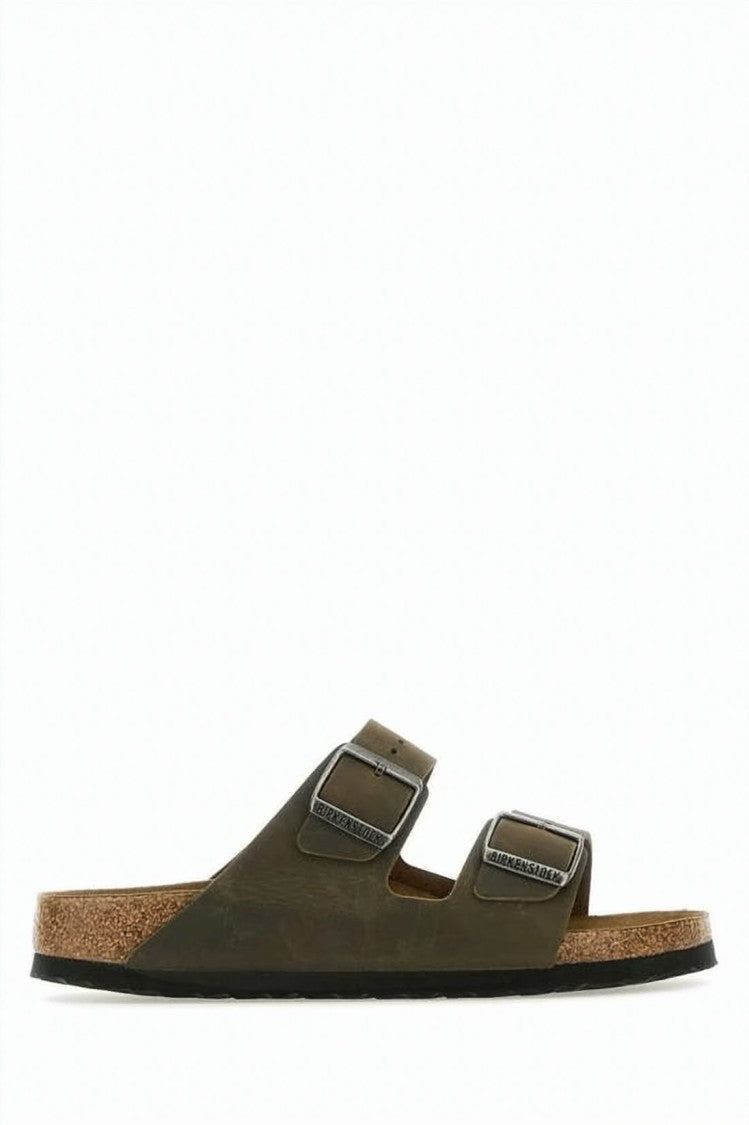 Birkenstock Classic Two-Strap Leather Sandal With Adjustable Buckles