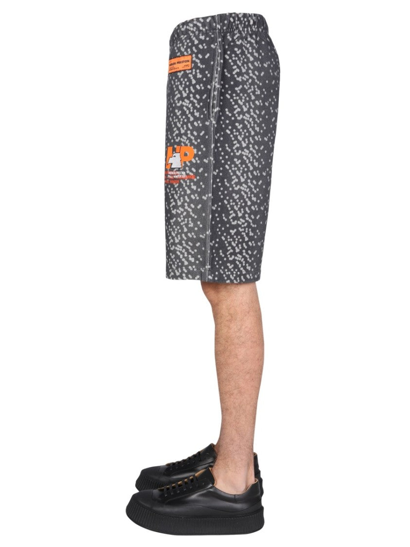 Heron Preston Bermuda Shorts With Front Logo Accents