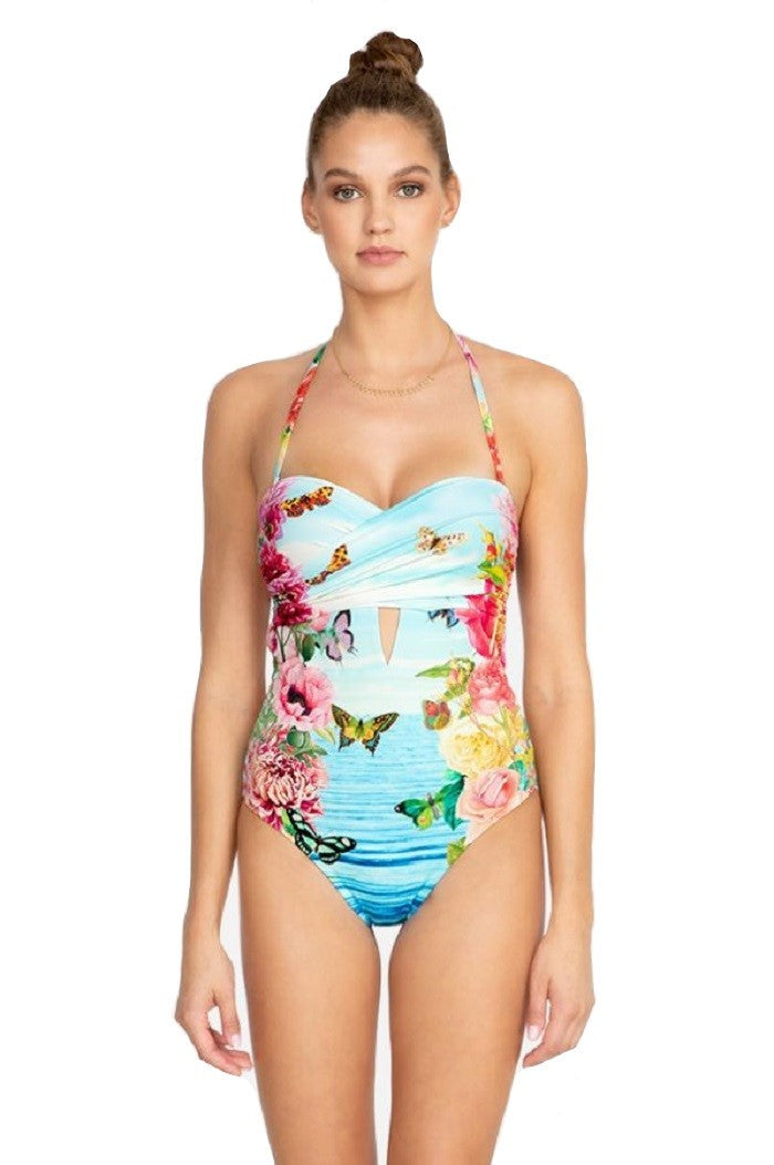 Johnny Was Costa Azul Cut Out One Piece Swimsuit - Csw9221-M
