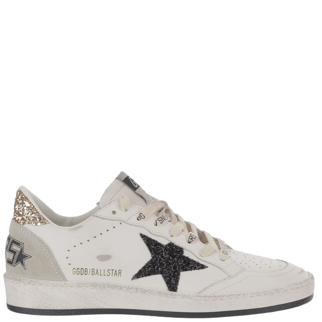Golden Goose Leather Ball Star Black Patch Sneakers