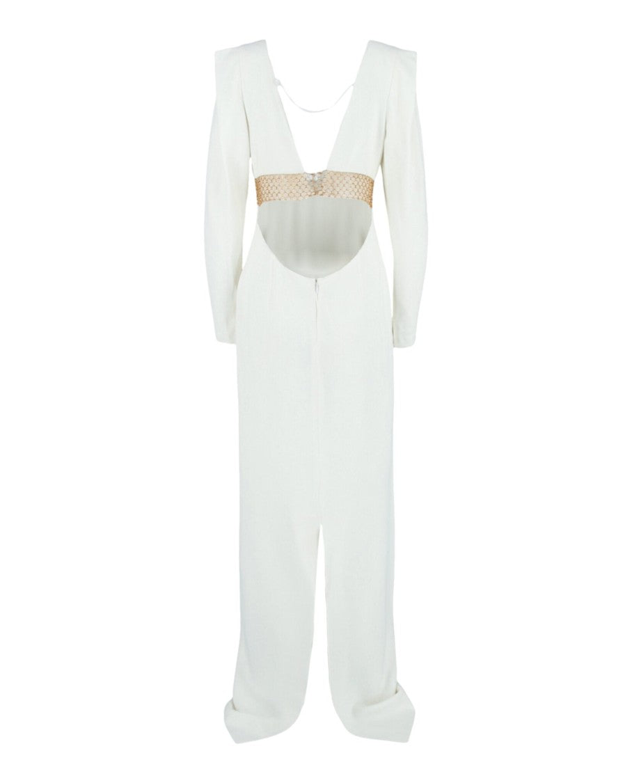 Stella Mccartney Long Sleeve Deep V-Neck Gown